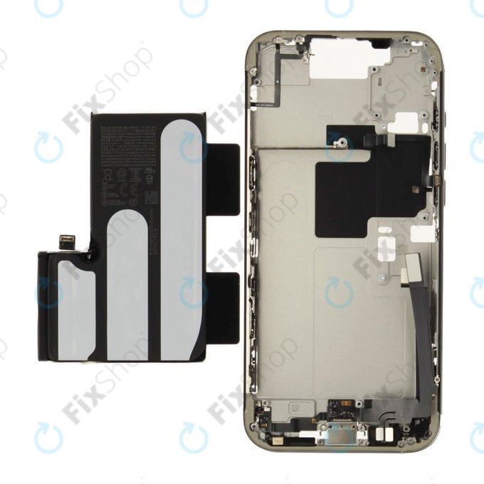 Srednji okvir z baterijo za iPhone 16 Pro Max | White Titanium | ZD076-00694 | Genuine Apple