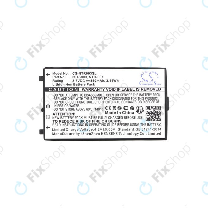 Baterija za Nintendo, 850mAh, Li-Ion, 3.7V, NTR-003, HQ