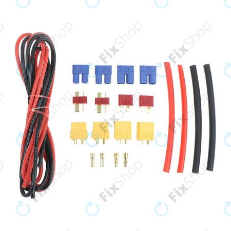 Amass - Nastavitev priključkov za baterije (T-vtič, EC3, XT60, silikonska žica in toplotno krčenje)