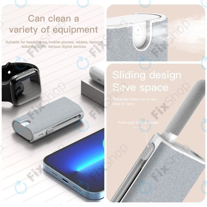 Večnamensko orodje za čiščenje telefonov in slušalk 5 v 1