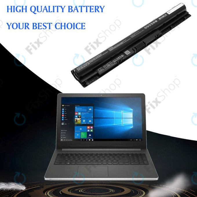 Baterija za Dell Inspiron 14, 15, 17, Vostro 14, 15, 2600mAh, Li-Ion, 14.8V, GXVJ3, HQ