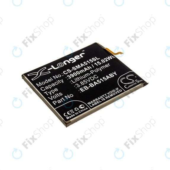 Baterija za Samsung A51 A515F, 3900mAh, Li-Pol, 3.85 V, EB-BA515ABY, HQ