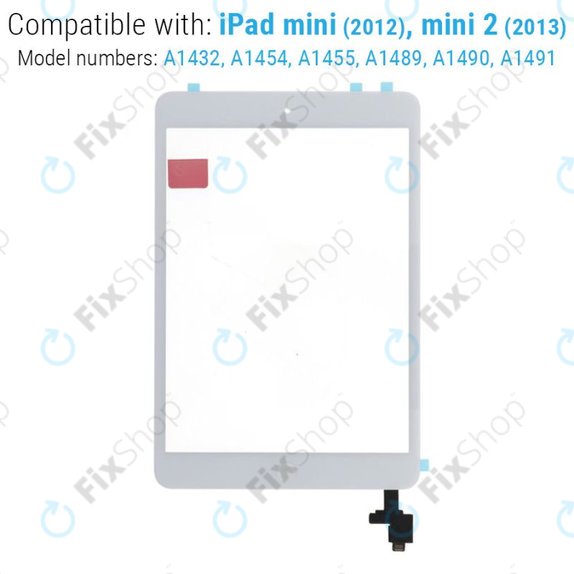 Steklo na dotik za iPad Mini, Mini 2, White