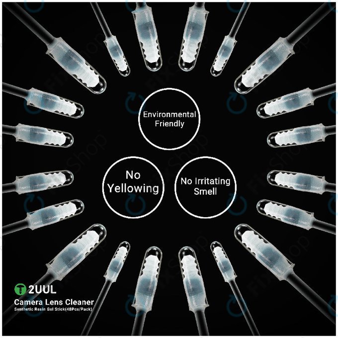 Čistilne gel palčke za leče kamer, sintetična smola, 2UUL CL21, 48 kos/pakiranje