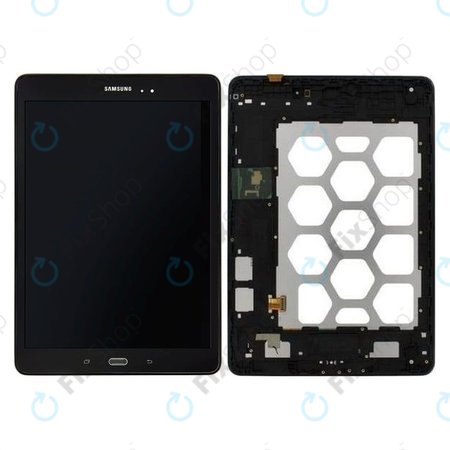 Samsung Galaxy Tab A 9.7 T550 - LCD zaslon + steklo na dotik + okvir (črn) - GH97-17400D Genuine Service Pack