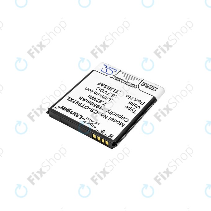 Baterija za Alcatel One Touch 997, X Pop, TCL S710, S800, 1950mAh, Li-Ion, 3.7V, TLiB5AF, HQ