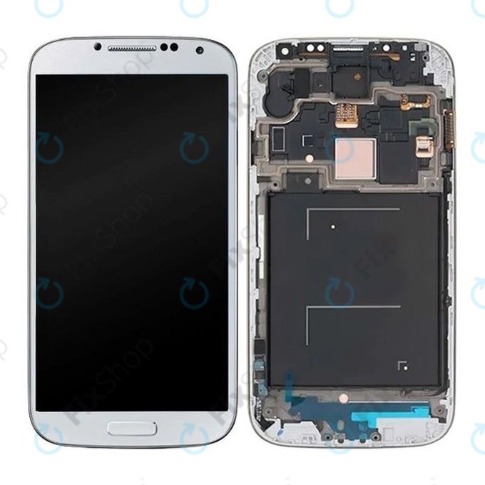 Samsung Galaxy S4 i9500 - LCD zaslon + steklo na dotik + okvir (White Frost) OLED