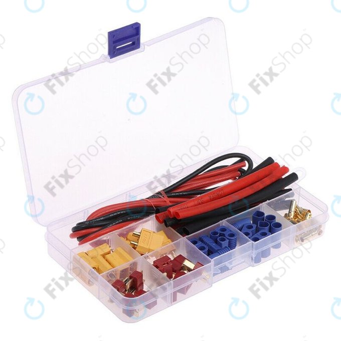 Amass - Nastavitev priključkov za baterije (T-vtič, EC3, XT60, silikonska žica in toplotno krčenje)