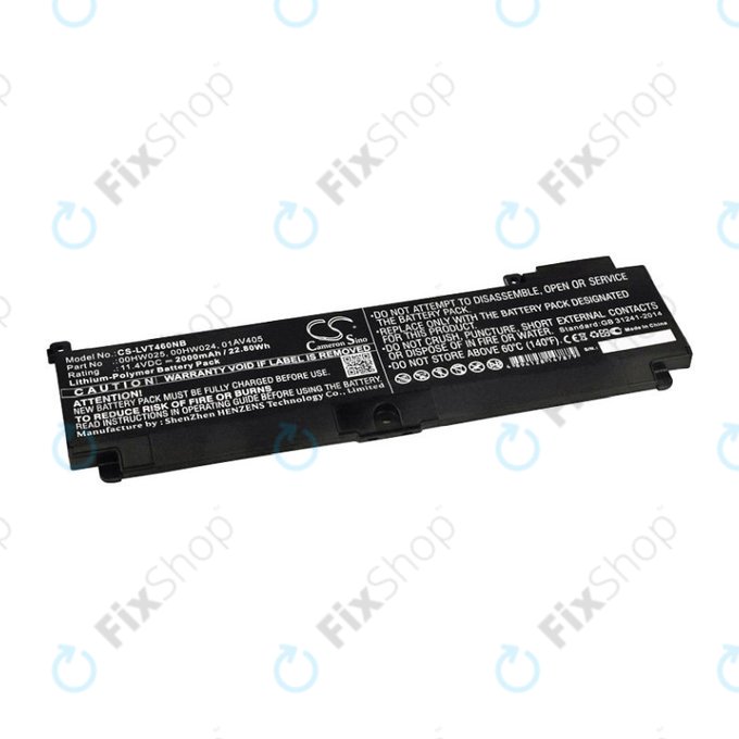 Baterija za Lenovo ThinkPad T460S, T470S, 2000mAh, Li-Pol, 11.4V, 00HW025, HQ