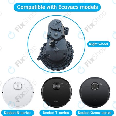 Ecovacs Deebot N-series, T-series, Ozmo-series - Kolo z Motorjem (Desno)