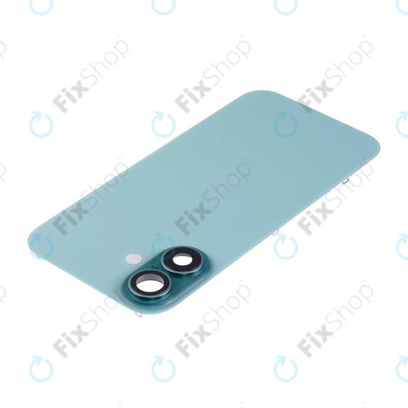 Apple iPhone 16 - Steklo zadnjega ohišja + Leča kamere + Kovinska plošča + Magsafe magnet (Teal)