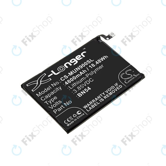 Baterija za Xiaomi Redmi 9 M2004J19G, 4800mAh, Li-Pol, 3.85 V, BN54, HQ