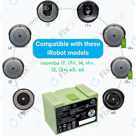 iRobot Roomba e-series, i-series - Baterija ABL-D1, 4624864, ABL-D2 Li-Ion 14.4V 3000mAh