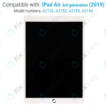 Apple iPad Air (3rd Gen 2019) - LCD Zaslon + steklo na dotik (White) Refurbished
