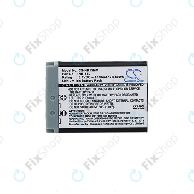 Canon Powershot G5X, G7X, G7X M2, G7X M3, G9X, G9X M2, PowerShot SX620HS, SX720HS, SX730HS, SX740HS - Baterija NB-13L Li-Ion 1050mAh HQ