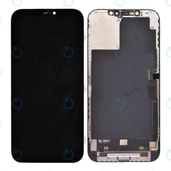 Zaslon Soft OLED za iPhone 12 Pro Max, Steklo na dotik z okvirjem, FixPremium