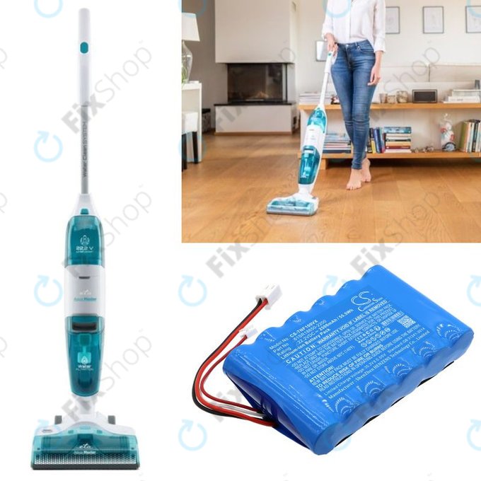 Baterija za ETA Aquamaster 1230, Tineco iFloor Wet Dry Vacuum, 2500mAh, Li-Ion, 22.2V, 61SR18650-2200, HQ