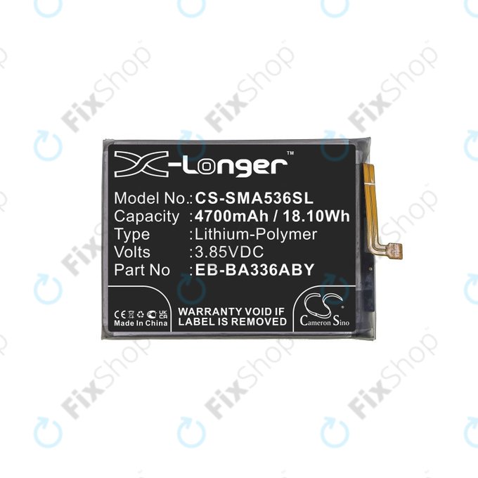 Baterija za Samsung A33 A336B, A53 A536B, 4700mAh, Li-Pol, 3.85 V, EB-BA336ABY, HQ