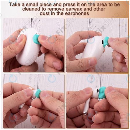 Plastična zmes za čiščenje telefonov in slušalk (6 trakov)