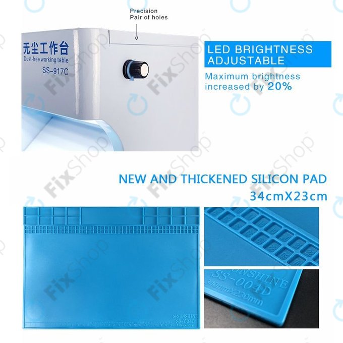 Sunshine SS-917C - Delovna miza brez prahu za popravila