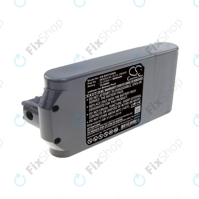 Dyson V10 - Baterija 969352-02, SV12, 206340 Li-Ion 25.2V 3000mAh HQ