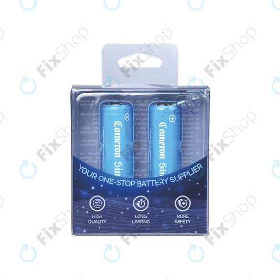 Polnilna baterija, 2 kosa, 650mAh, Li-ion, 3.7V, 14430, HQ