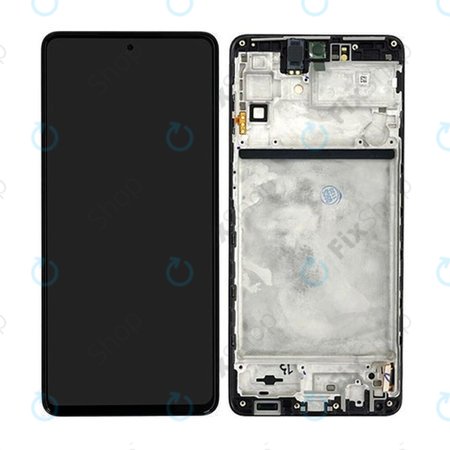 Samsung Galaxy M53 5G M536B - LCD zaslon + steklo na dotik + okvir (Black) - GH82-28812A, GH82-28895A Genuine Service Pack