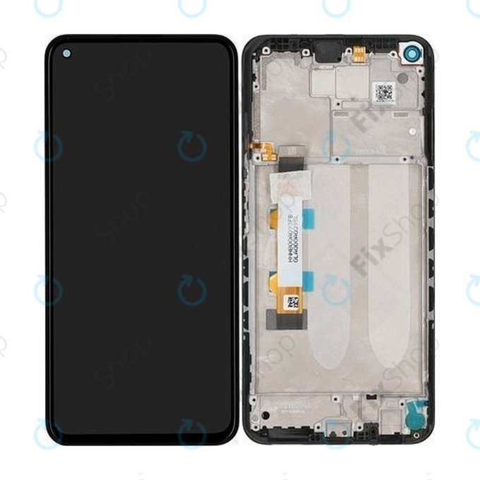 Xiaomi Redmi Note 9T 5G - LCD zaslon + steklo na dotik + okvir (Nightfall Black) - 5600030J2200 Genuine Service Pack