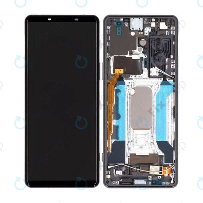 Sony Xperia 5 III - LCD zaslon + steklo na dotik + okvir (Black) - A5033714A Genuine Service Pack