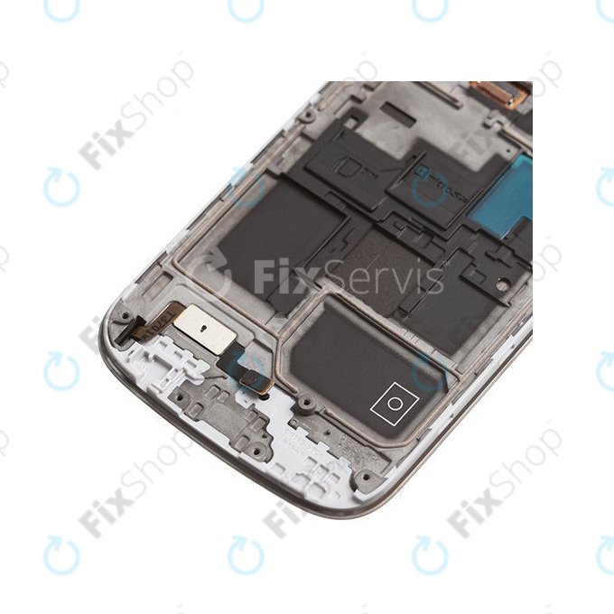 Samsung Galaxy S4 Mini i9195 - LCD zaslon + steklo na dotik + okvir (White Frost) - GH97-14766B Genuine Service Pack