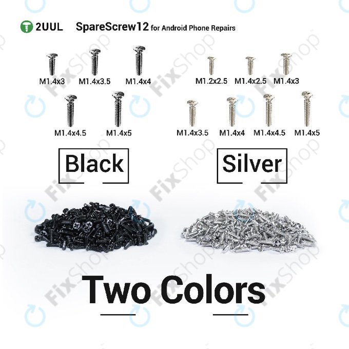 Set Phillips vijakov za popravilo Android naprav, 2UUL SC12, 1200 kos/pakiranje