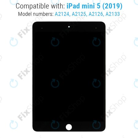 Apple iPad Mini 5 - LCD zaslon + steklo na dotik (Black) Refurbished