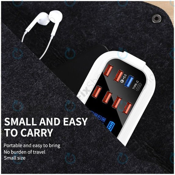 Asometech Model E - servisna polnilna postaja USB z USB 3.0 in USB-C