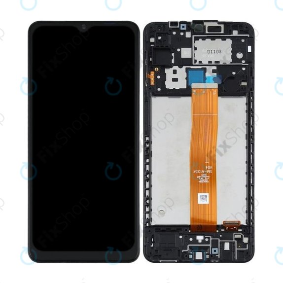 Samsung Galaxy A12 A125F - LCD zaslon + steklo na dotik + okvir (Black) TFT