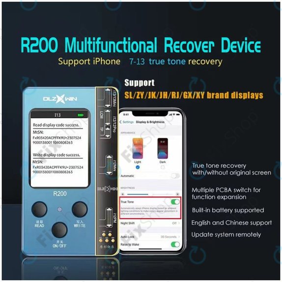DLZ WIN - programator DL R200 True Tone Restore (iPhone 8 - serija 13)