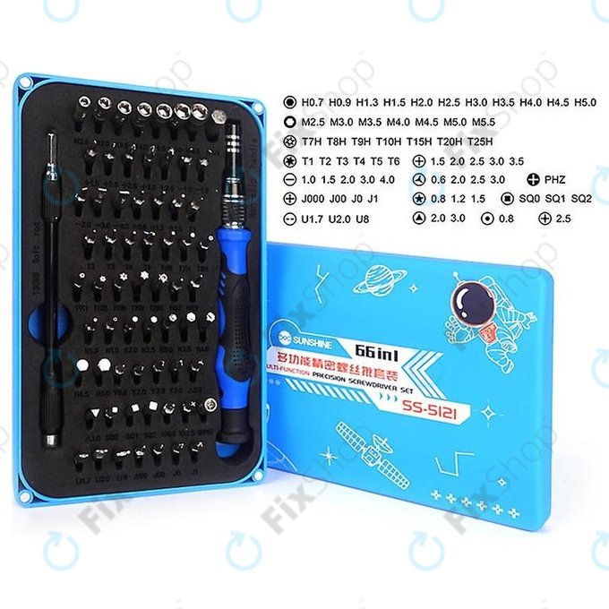 Sunshine SS-5121 - Komplet izvijačev in nastavkov 66v1