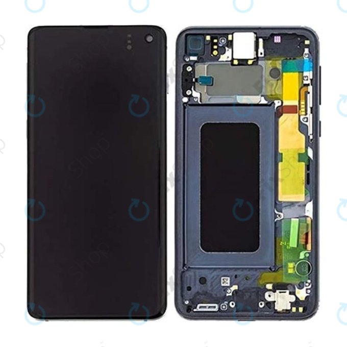 Samsung Galaxy S10e G970F - LCD zaslon + steklo na dotik + okvir (Prism Black) OLED