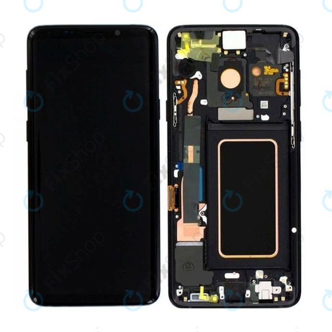 Samsung Galaxy S9 Plus G965F, G965FD - LCD zaslon + steklo na dotik + okvir (Midnight Black) - GH97-21691A, GH97-21722A, GH97-21692A Genuine Service Pack