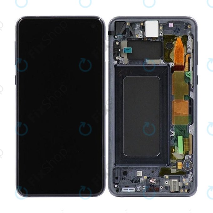 Samsung Galaxy S10e G970F - LCD zaslon + steklo na dotik + okvir (Prism Black) TFT