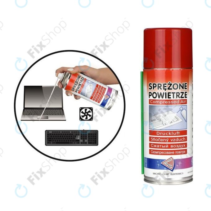 Micro Chip Electronic - stisnjen zrak za čiščenje elektronike - 400 ml