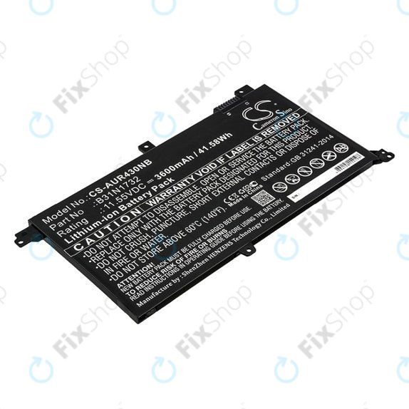 Baterija za Asus VivoBook S14, S430FA, 3600mAh, Li-Ion, 11.55V, B31N1732, HQ