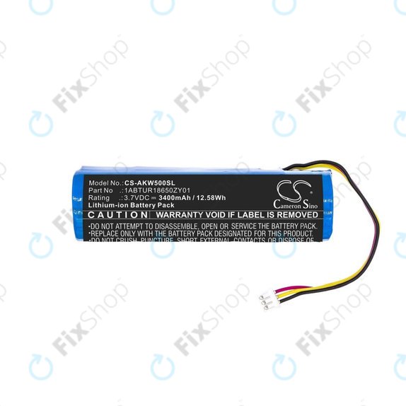 Baterija za Akai 5000 Solo, Ewi 5000, 3400mAh, Li-Ion, 3.7V, 1ABTUR18650ZY01, HQ