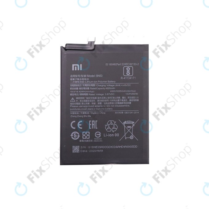 Xiaomi Redmi Note 9 Pro - Baterija BN53 5020mAh - 46020000181G Genuine Service Pack