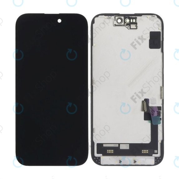 Zaslon Soft OLED za iPhone 15, Steklo na dotik z okvirjem, DIAGNOSTIC