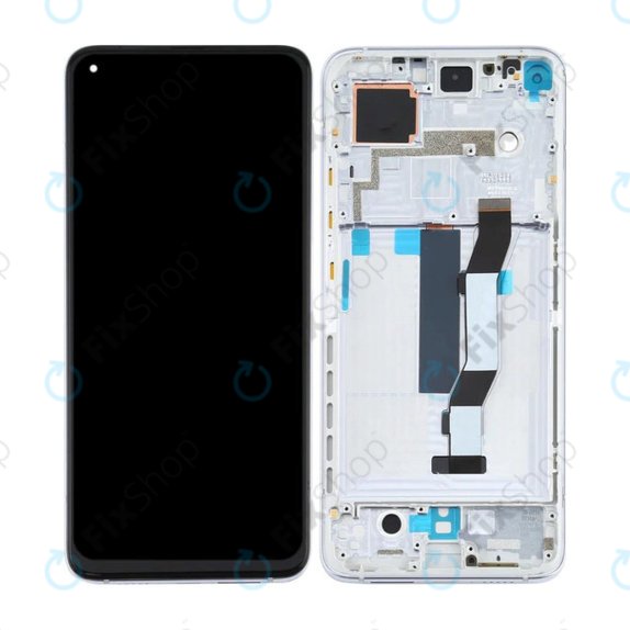 Xiaomi Mi 10T 5G M2007J3SY, Mi 10T Pro 5G M2007J3SG - LCD zaslon + steklo na dotik + okvir (Luna Silver) TFT
