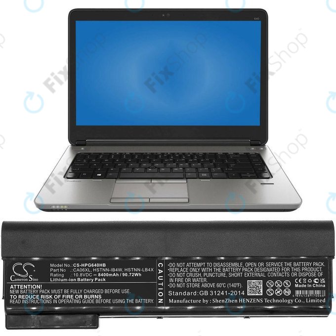 Baterija za HP ProBook 640 G1, 650 G1, 655 G1, 645 G1, 8400mAh, Li-Ion, 10.8V, CA06XL, HQ