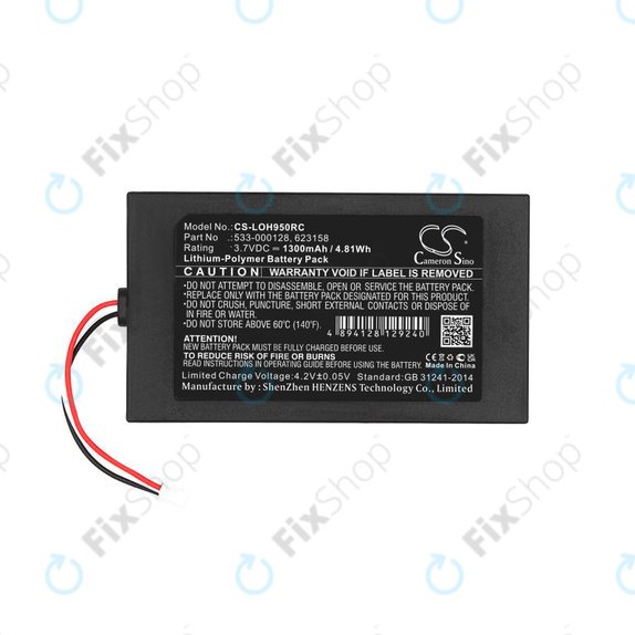 Baterija za Logitech Harmony 9, 1300mAh, Li-Pol, 3.7V, 533-000128, HQ