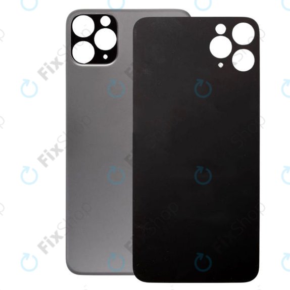 Apple iPhone 11 Pro Max - steklo zadnjega ohišja s povečano luknjo za kamero (Space Gray)