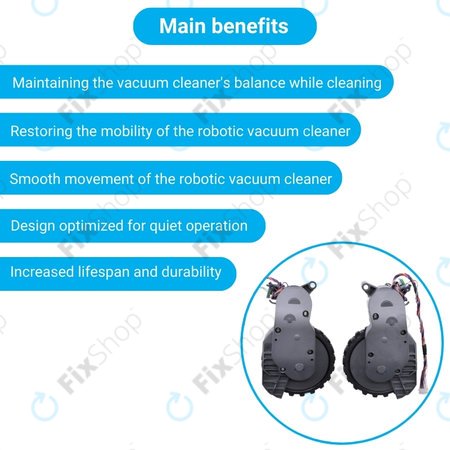 Xiaomi Roborock S5 Max, S6 Pure, S7 - Levo in desno kolo z Motorjem (Siva)