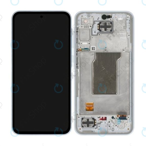 Samsung Galaxy A35 A356B - LCD zaslon + steklo na dotik + okvir (Awesome Iceblue) - GH82-34221B Genuine Service Pack